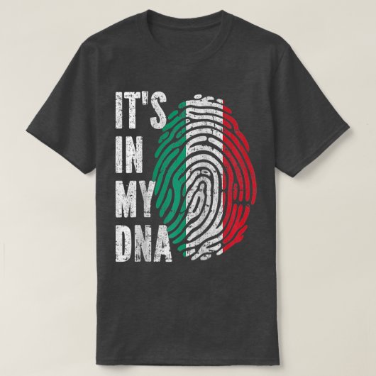 T-shirt C'EST DANS MON ADN Italie Drapeau Italien Raglan B (Design devant)
