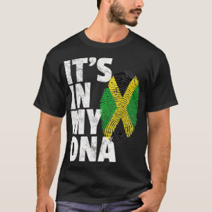 T-shirt C'EST DANS MON ADN Jamaïcain Jamaïque Flag Pride N