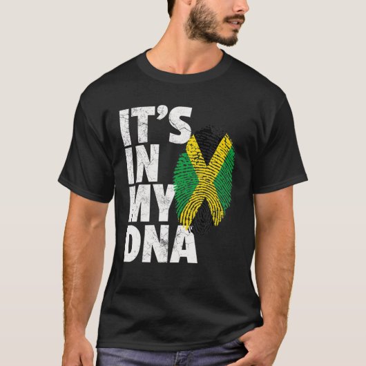 T-shirt C'est dans mon ADN Jamaïque Drapeau Jamaican Pride (Devant)