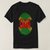 T-shirt C'est dans mon ADN Jamaïque génétique Jamaïcaine F (Design devant)