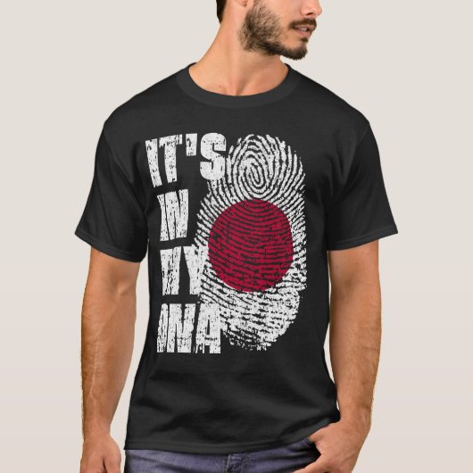 T-shirt C'EST DANS MON ADN Japan Flag Girl Gift (Devant)