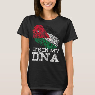 T-shirt C'est dans mon Adn Jordanie Pays Drapeau Gènes Vin