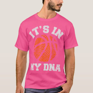 T-shirt C'est Dans Mon Adn Joueur De Basket Entraîneur Équ