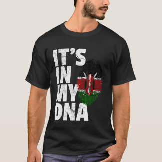 T-shirt C'EST DANS MON ADN Kenyan Drapeau Kenya Fierté Cad