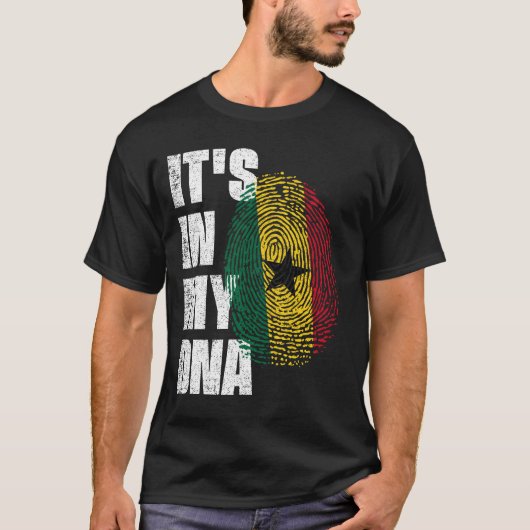 T-shirt C'EST DANS MON ADN, LE Drapeau Ghana (Devant)