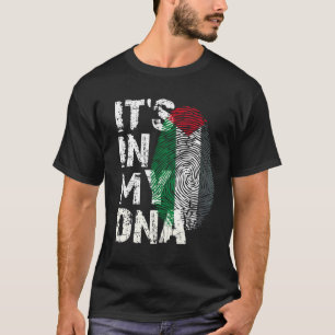 T-shirt C'est dans mon ADN le drapeau palestinien Vintage