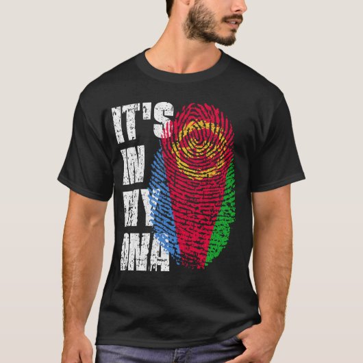 T-shirt C'EST DANS MON ADN L'Erythrée Drapeau Un cadeau de (Devant)