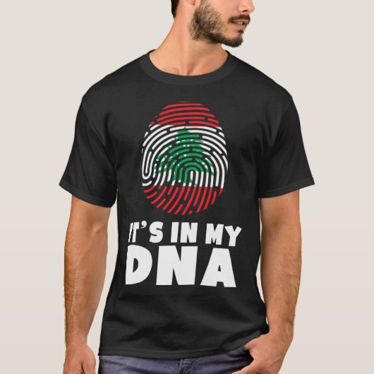 T-shirt C'est dans mon ADN Liban Drapeau Fière de la fiert (Devant)