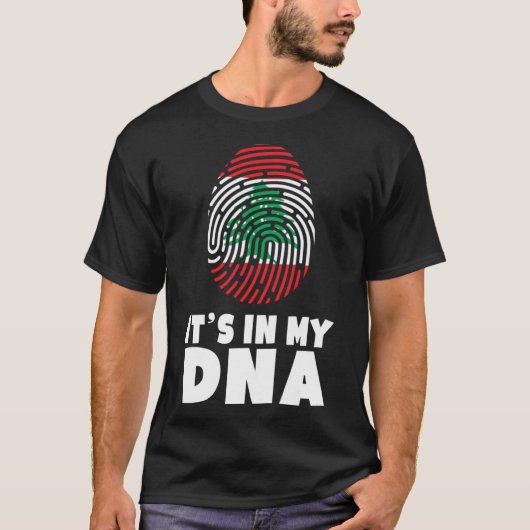 T-shirt C'est dans mon ADN Liban Drapeau Fière de la fiert (Devant)