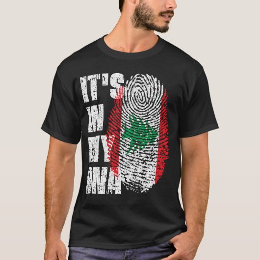 T-shirt C'EST DANS MON ADN Liban Drapeau garçon fille cade (Devant)