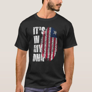 T-shirt C'est dans mon Adn Liberia Drapeau Libérien