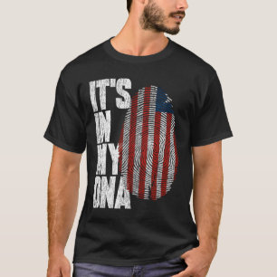 T-shirt C'est dans mon ADN Libérien Fière Libérienne Drape