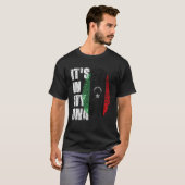 T-shirt C'est dans mon ADN Libye Drapeau libyen (Devant entier)