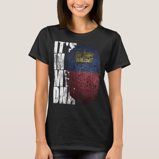 T-shirt C'est dans mon Adn Liechtenstein Graphic Liechtens (Devant)