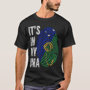 T-shirt C'EST DANS MON ADN L'île Christmas Drapeau Hommes