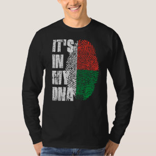 T-shirt C'est dans mon Adn Madagascar Drapeau Malgache
