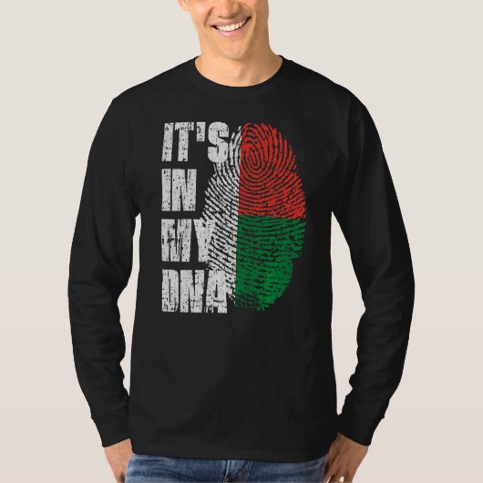 T-shirt C'est dans mon Adn Madagascar Drapeau Malgache (Devant)