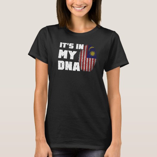 T-shirt C'est dans mon ADN Malaisie Drapeau Drapeau Drapea (Devant)