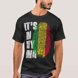 T-shirt C'EST DANS MON ADN Mali Drapeau garçon fille cadea