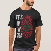 T-shirt C'EST DANS MON ADN Maroc Drapeau Hommes Femmes Enf (Devant)