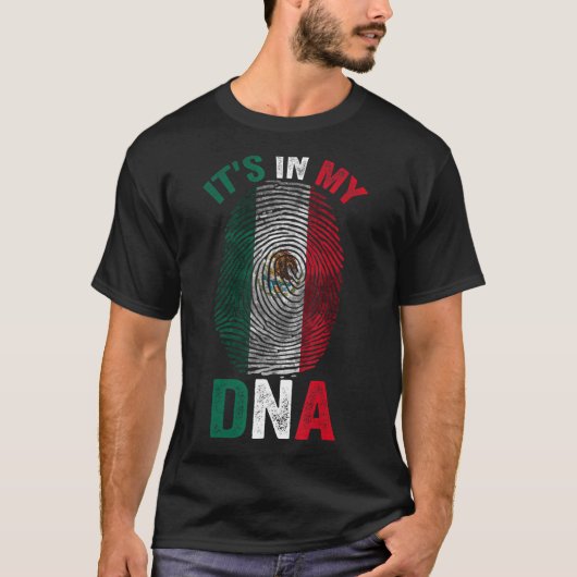T-shirt C'est dans mon ADN Mexicain Fière Hispanique Mexiq (Devant)