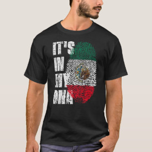 T-shirt C'est dans mon Adn Mexique Drapeau Mexicain