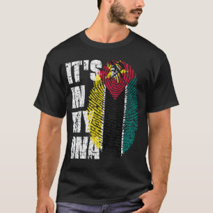 T-shirt C'EST DANS MON ADN Mozambique Drapeau garçon fille