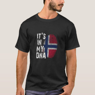 T-shirt C'est Dans Mon Adn Norvège Drapeau Norvégien Oslo