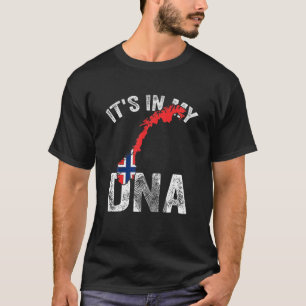 T-shirt C'est dans mon ADN Norvégien Norvège Flag Pride Ho