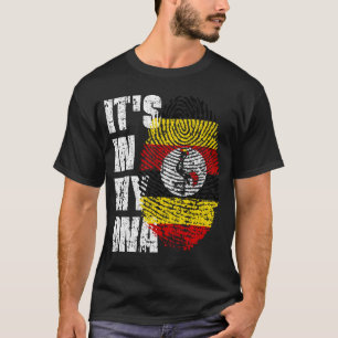 T-shirt C'EST DANS MON ADN Ouganda Drapeau garçon fille ca