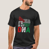 T-shirt C'est dans mon ADN Palestine Drapeau empreintes di (Devant)