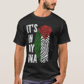 T-shirt C'EST DANS MON ADN Palestine Drapeau Hommes Femmes (Devant)