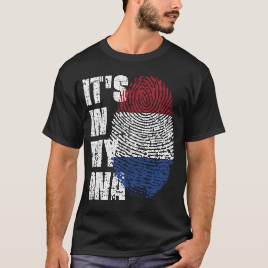 T-shirt C'EST DANS MON ADN Pays-Bas Drapeau Drapeau Don de (Devant)