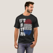 T-shirt C'EST DANS MON ADN Pays-Bas Drapeau Drapeau Don de (Devant entier)