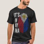 T-shirt C'EST DANS MON ADN Philippines Drapeau Hommes Femm (Devant)