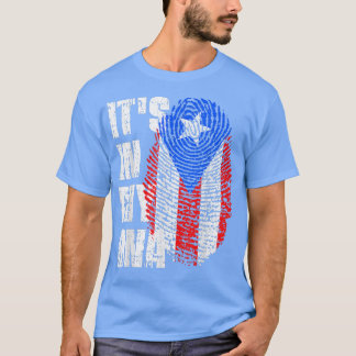 T-shirt C'EST DANS MON ADN Porto Rico Drapeau Portoricain
