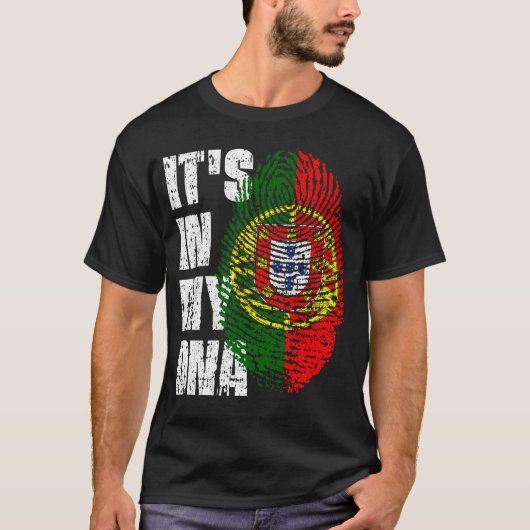 T-shirt C'EST DANS MON ADN Portugal Drapeau garçon fille c (Devant)