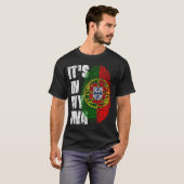 T-shirt C'EST DANS MON ADN Portugal Drapeau garçon fille c (Devant entier)
