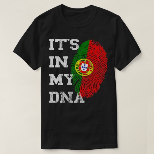 T-shirt C'est dans mon ADN Portugal génétique Portugais Ra (Design devant)