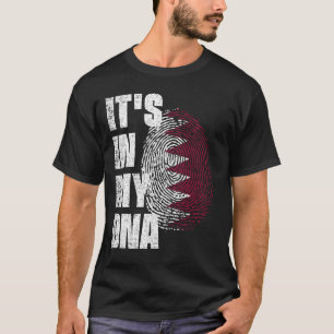 T-shirt C'EST DANS MON ADN Qatar Drapeau