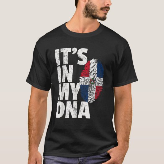 T-shirt C'EST DANS MON ADN République Dominicaine Drapeau  (Devant)