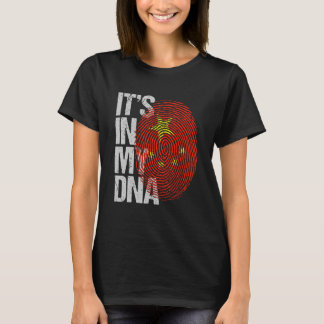 T-shirt C'est dans mon adn rétro J'aime drapeau chinois ch