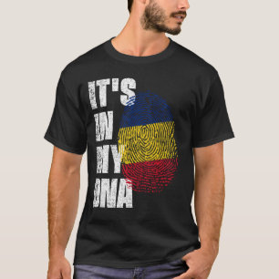 T-shirt C'EST DANS MON ADN Roumanie Drapeau