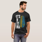 T-shirt C'est dans mon ADN Rwanda Fière Rwanda drapeau (Devant entier)