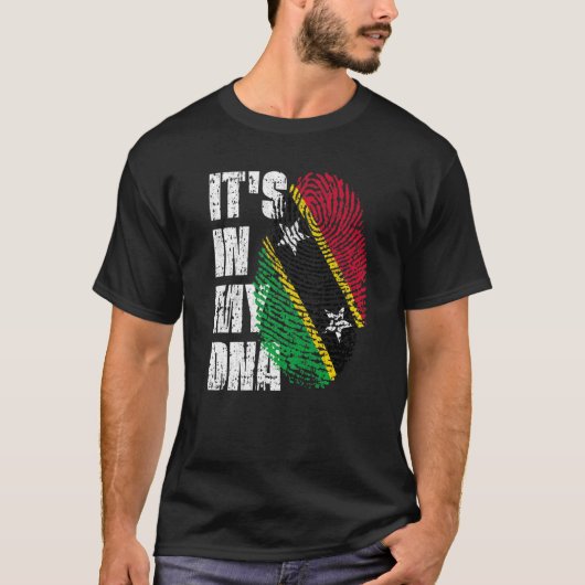 T-shirt C'est dans mon Adn Saint Kitts et Nevis Drapeau Ki (Devant)