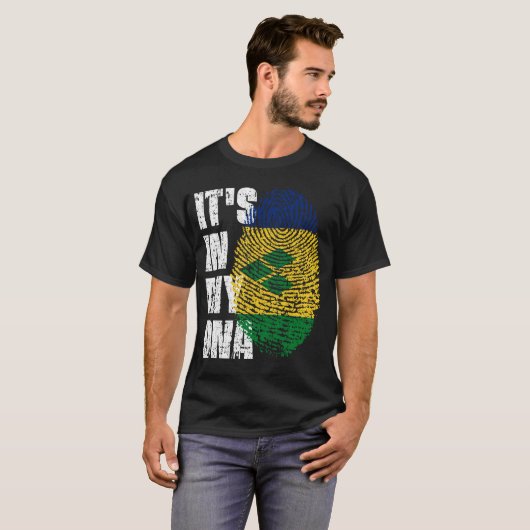 T-shirt C'EST DANS MON ADN Saint Vincent et les Grenadines (Devant entier)