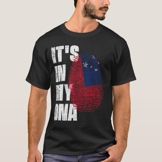 T-shirt C'EST DANS MON ADN Samoa Drapeau (Devant)