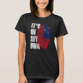 T-shirt C'est dans mon Adn Samoa Drapeau Samoan (Devant)