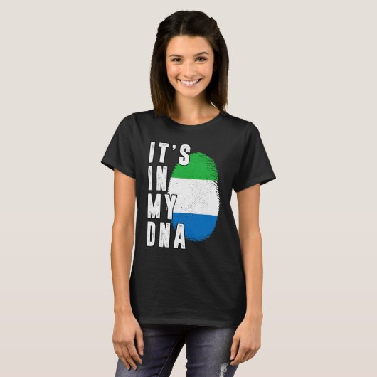 T-shirt C'Est Dans Mon ADN Sierra Leone Fière Drapeau Nati (Devant entier)