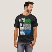 T-shirt C'EST DANS MON ADN Sierra Leone Flag Boy Girl Gift (Devant entier)